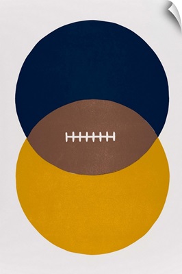 Football Venn Diagram - Blue and Gold