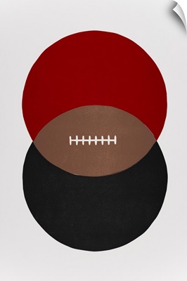 Football Venn Diagram - Garnet and Black