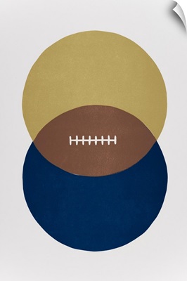 Football Venn Diagram - Gold and Blue
