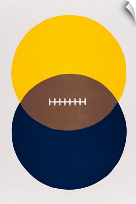 Football Venn Diagram - Maize and Blue
