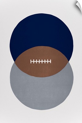 Football Venn Diagram - Navy and Limestone
