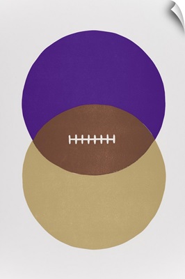 Football Venn Diagram - Purple and Classic Gold