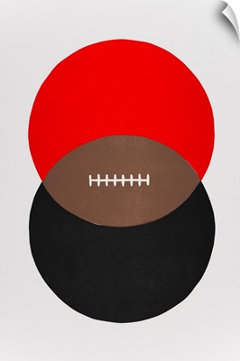 Football Venn Diagram - Red and Black