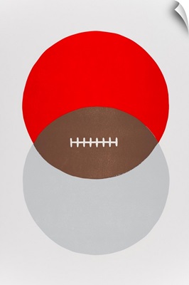 Football Venn Diagram - Scarlet and Cool Grey