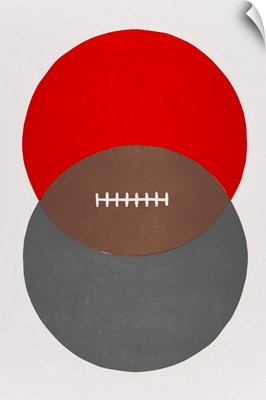 Football Venn Diagram - Scarlet and Gray