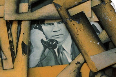 A man on a telephone