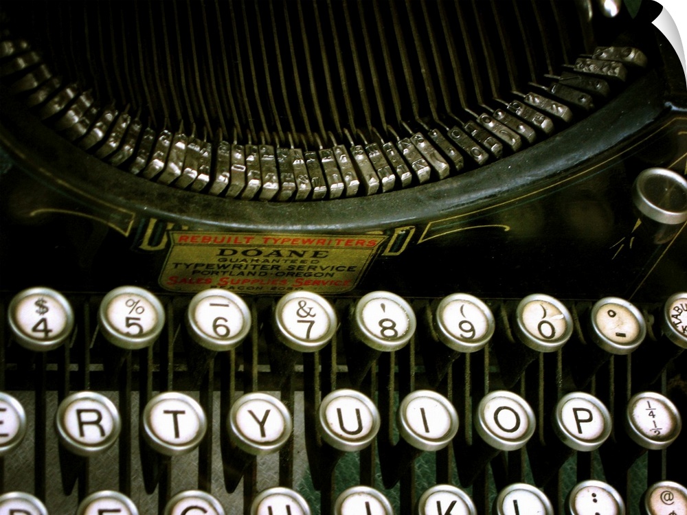 An old fashioned typewriter keyboard