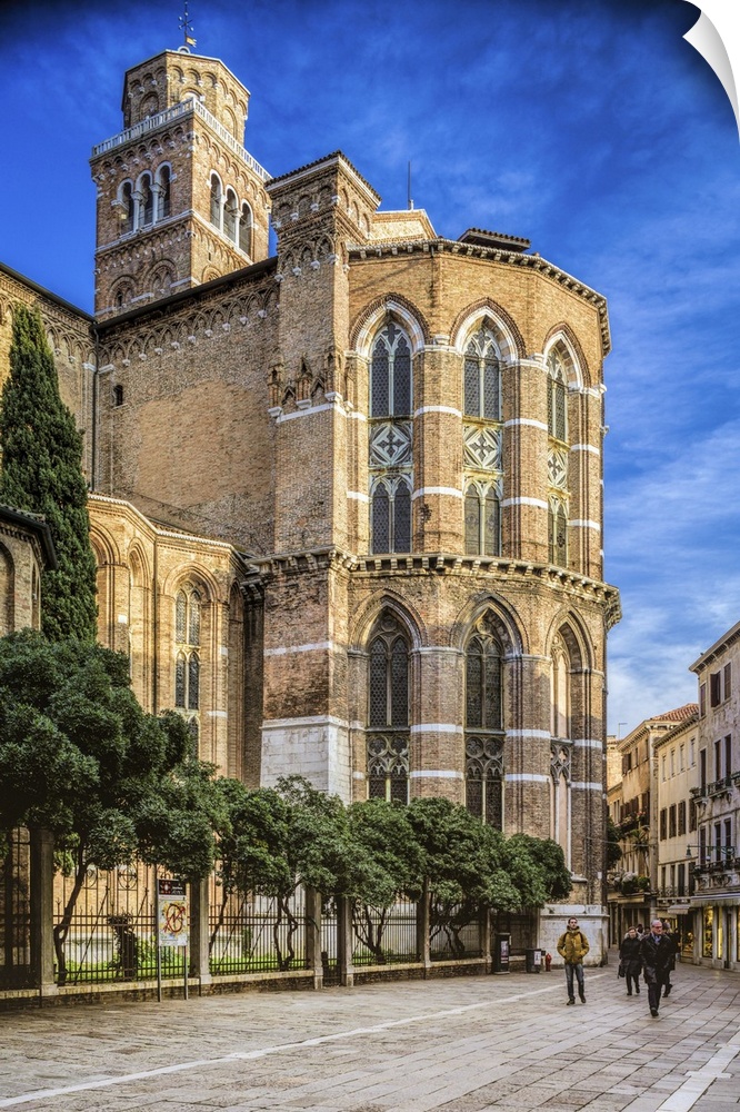 Basilica di Santa Maria Gloriosa dei Frari, Venice, Italy, rear view.