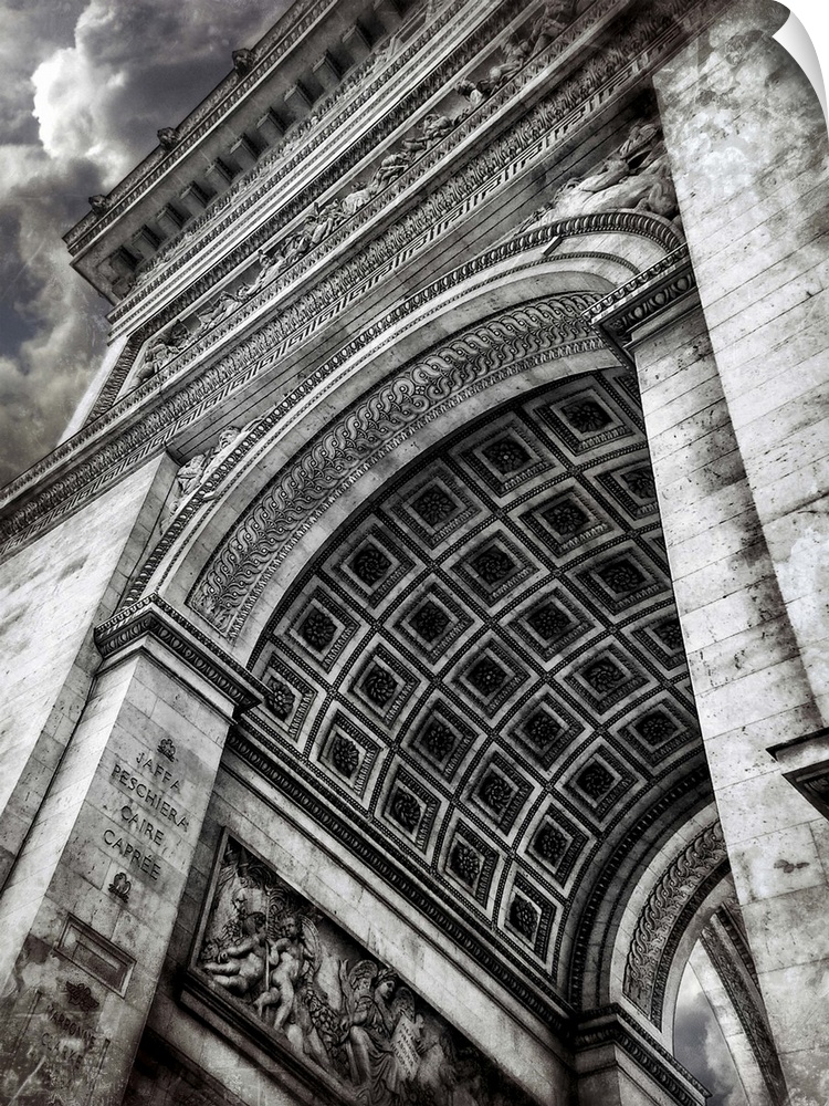 Clouds above the Arc de Triomphe in Paris.