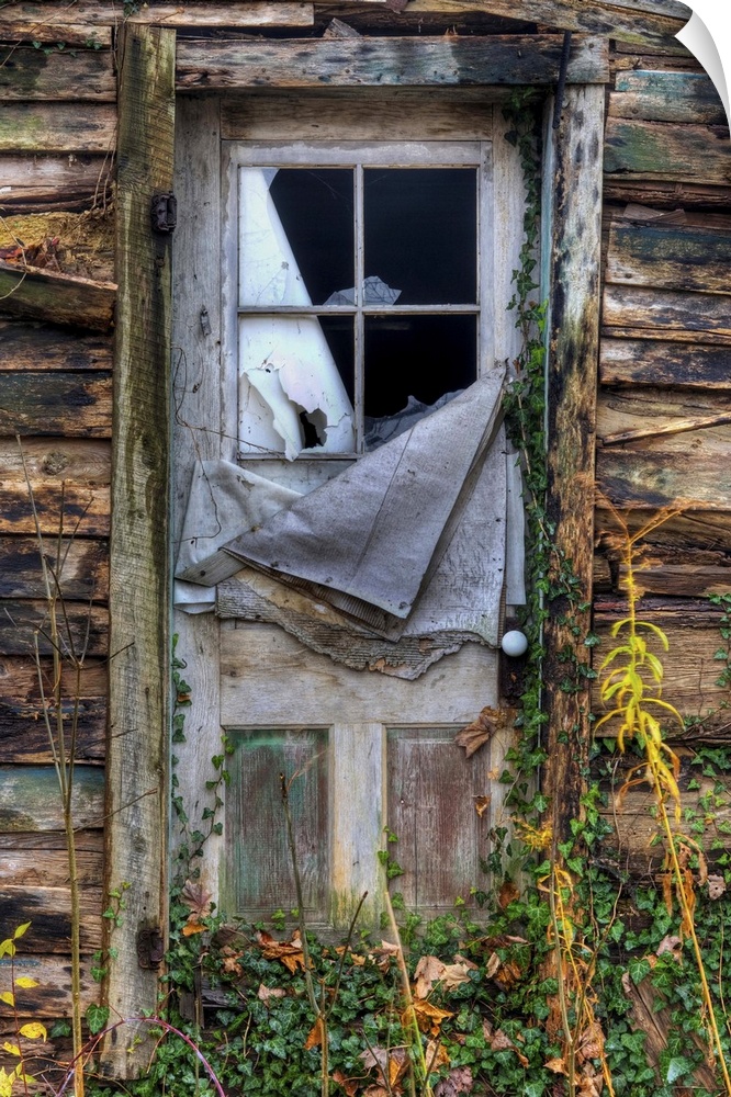 Door on old cabin in Hocking Hills Ohio