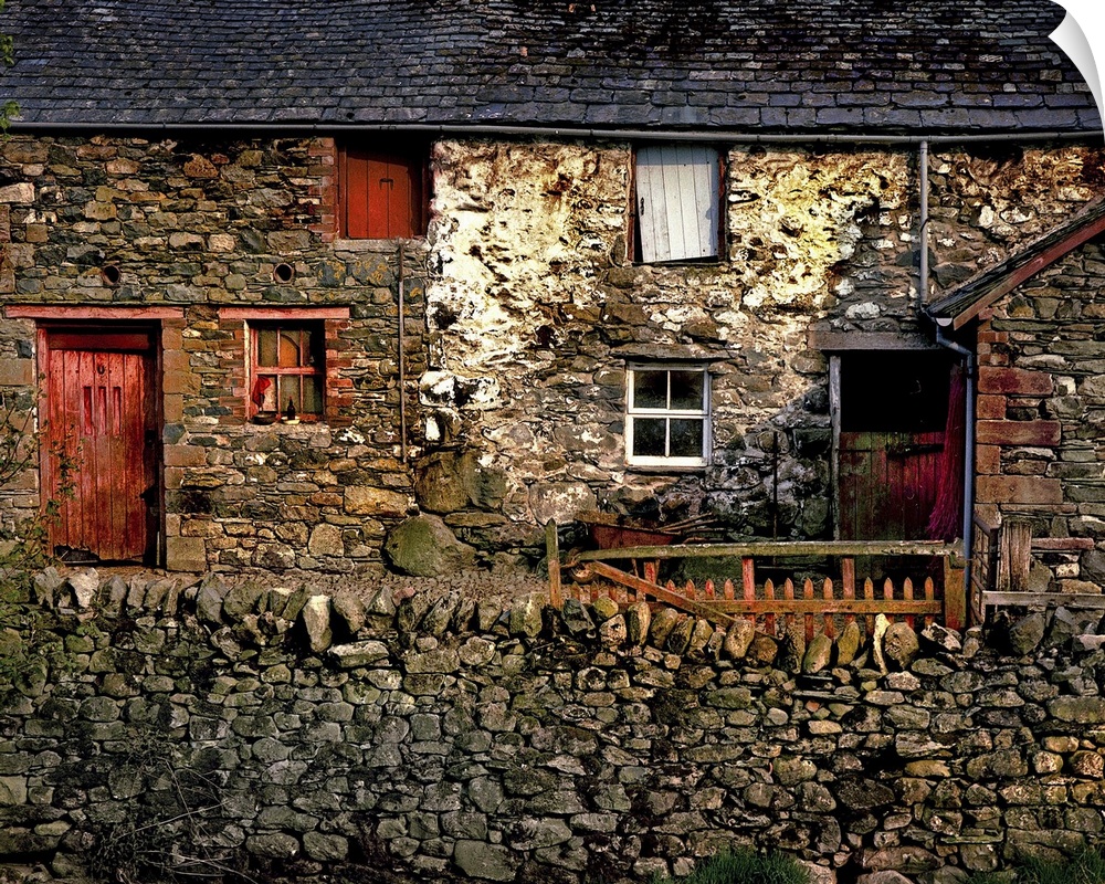 An old farmhouse with stone walls