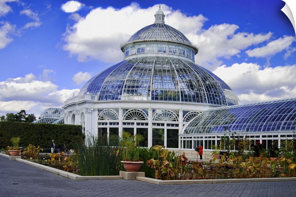 The Palm House or Haupt Conservatory in the New York Botanical Gardens.