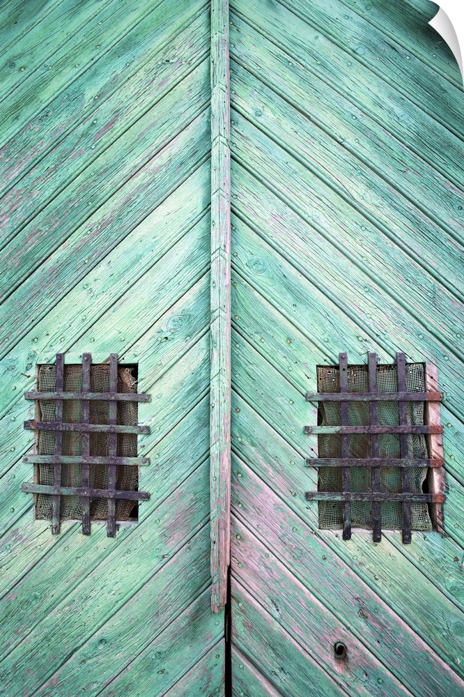 Old wooden door, Brozas, province of Caceres, Spain