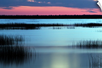 Sunset on Donana marshland, Spain