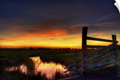 Sunset over Elmley marshes