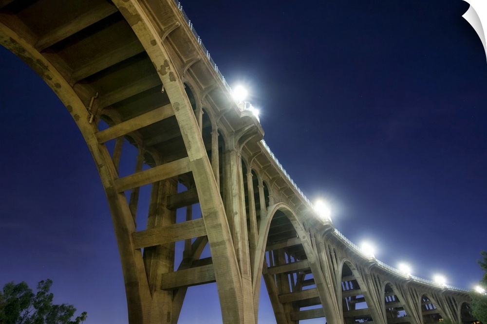 Underneath the Colorado Street Bridge, aka Suicide Bridge, in Pasadena, California