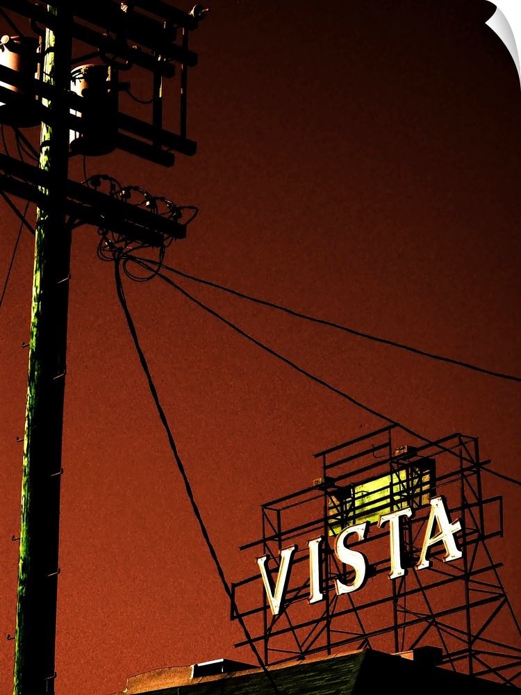The Vista theatre sign in Hollywood