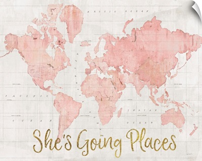 Across the World Shes Going Places Pink