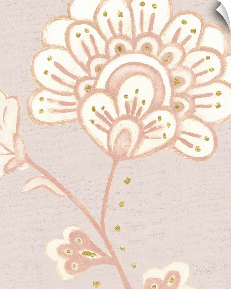 Flora Chinoiserie III Textured Terra