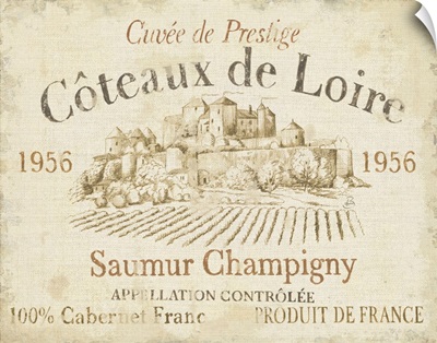 French Wine Label II Cream