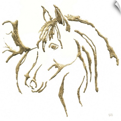 Gilded Mare on White