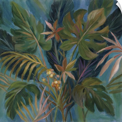 Midnight Tropical Leaves