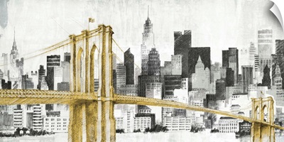 New York Skyline I Yellow Bridge no Words