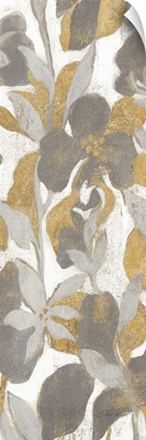 Painted Tropical Screen II Gray Gold Crop