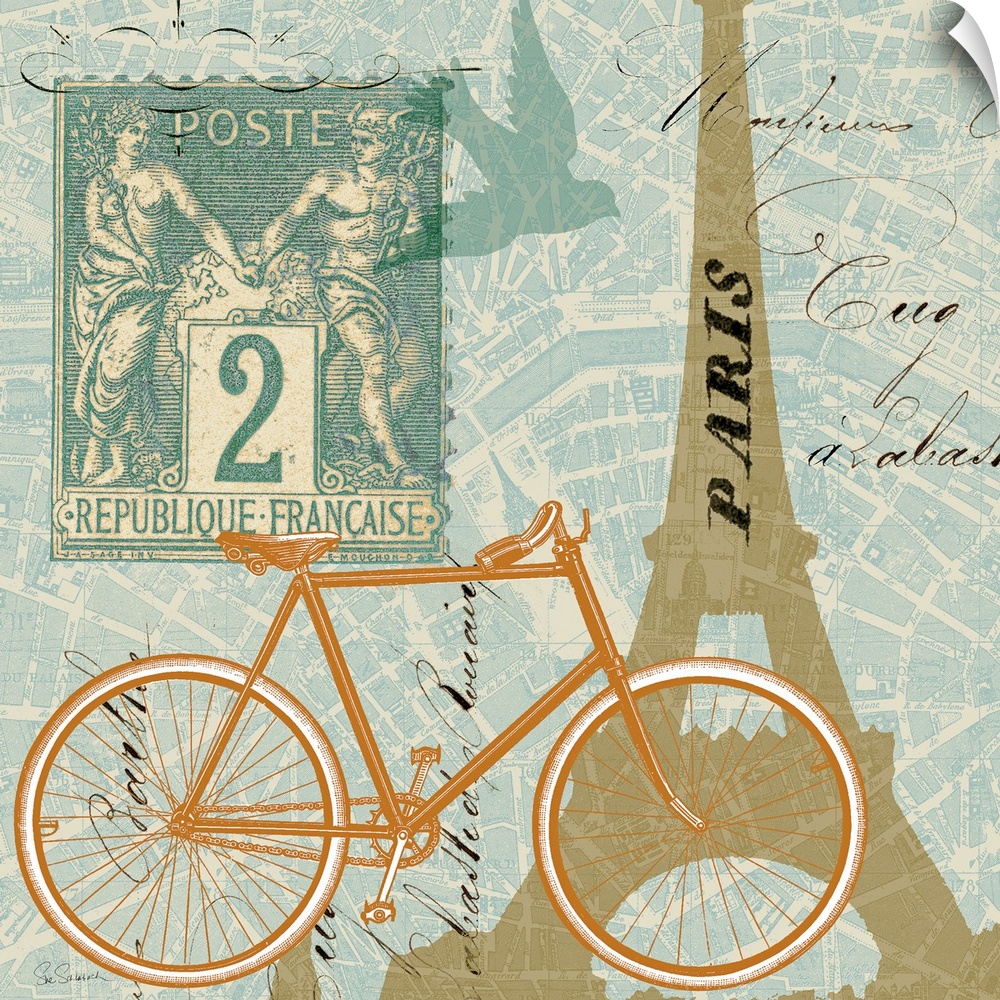 Postcard from Paris Collage