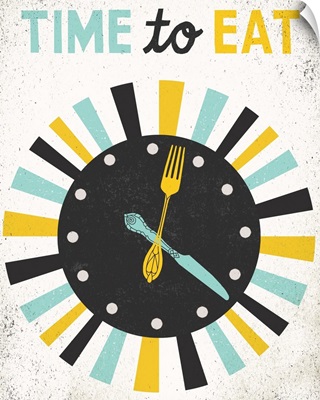 Retro Diner Time To Eat Clock