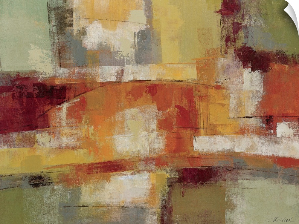 Contemporary abstract art using warm earthy tones.