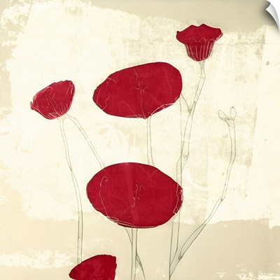 Abstract Red Poppies