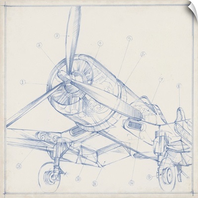 Airplane Mechanical Sketch II
