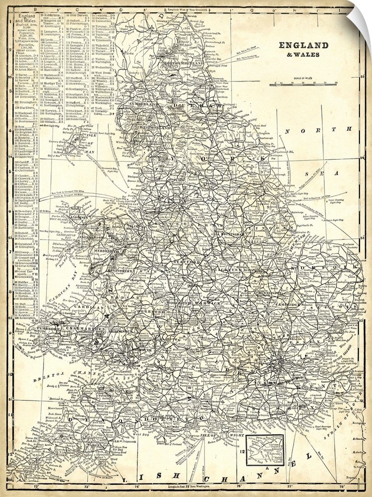 Antique Map of England