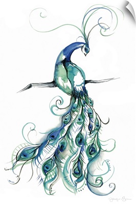 Aquarelle Peacock I