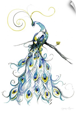Aquarelle Peacock II