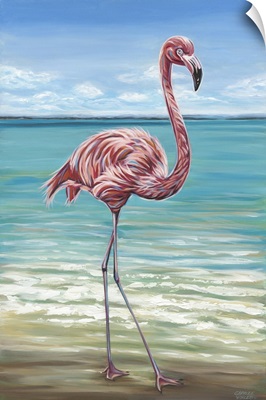 Beach Walker Flamingo I