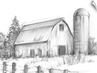 Black & White Barn Study I