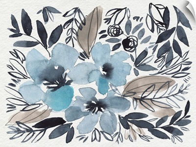 Blue & Paynes Blooms II