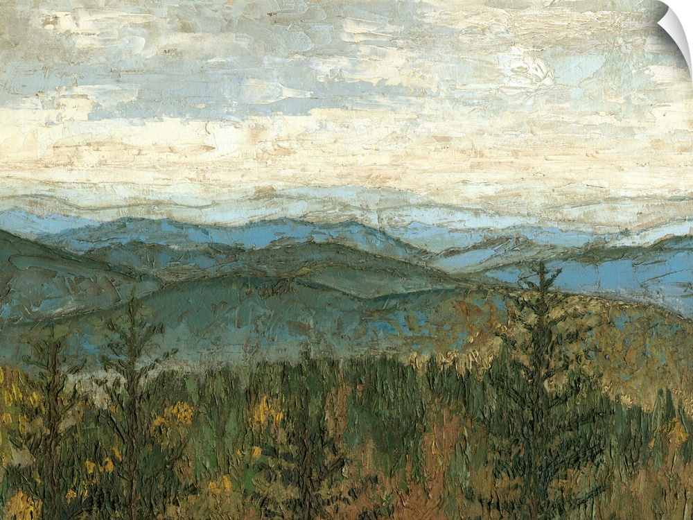 Contemporary landscape painting of the Blue Ridge mountains.