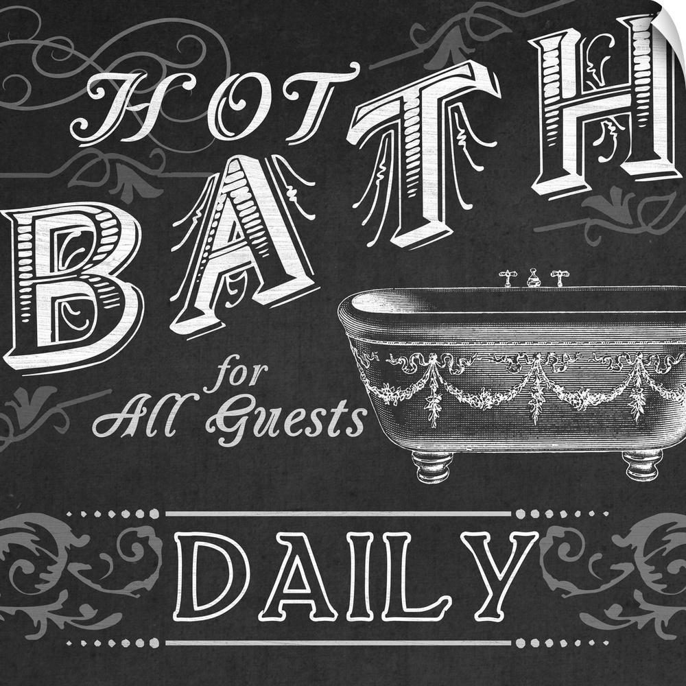 Chalkboard Bath Signs II