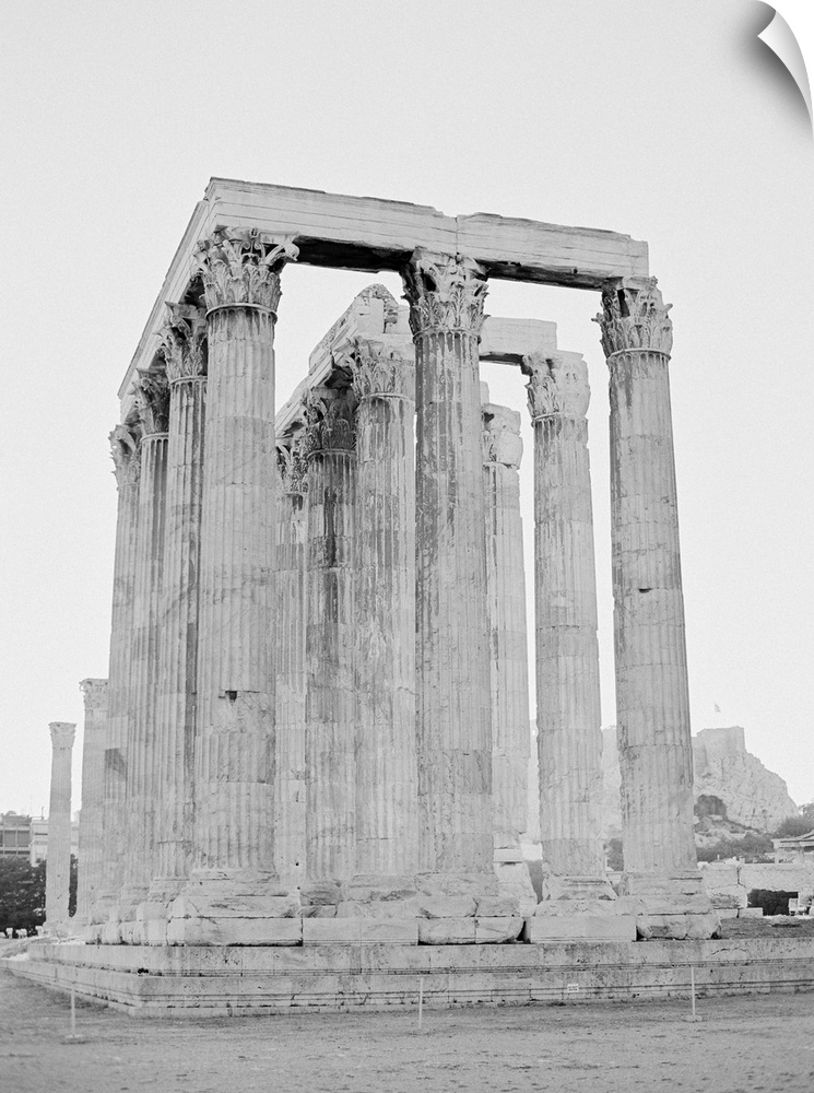 Photograph of ancient greek architecture, Athens, Greece.
