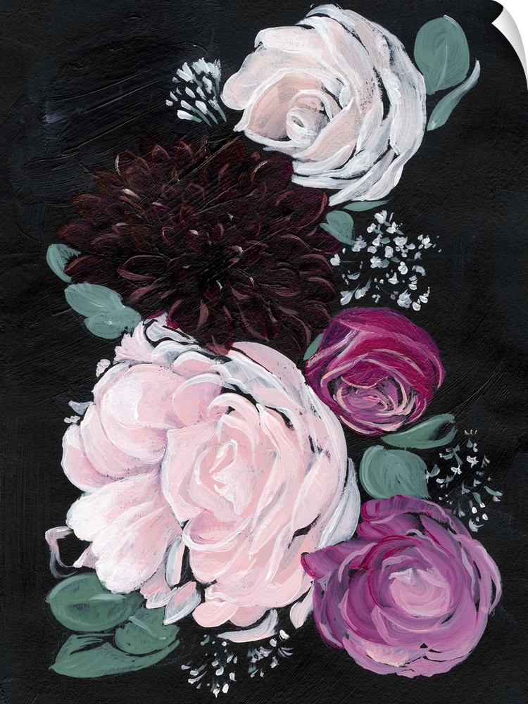 Dark and Dreamy Floral I