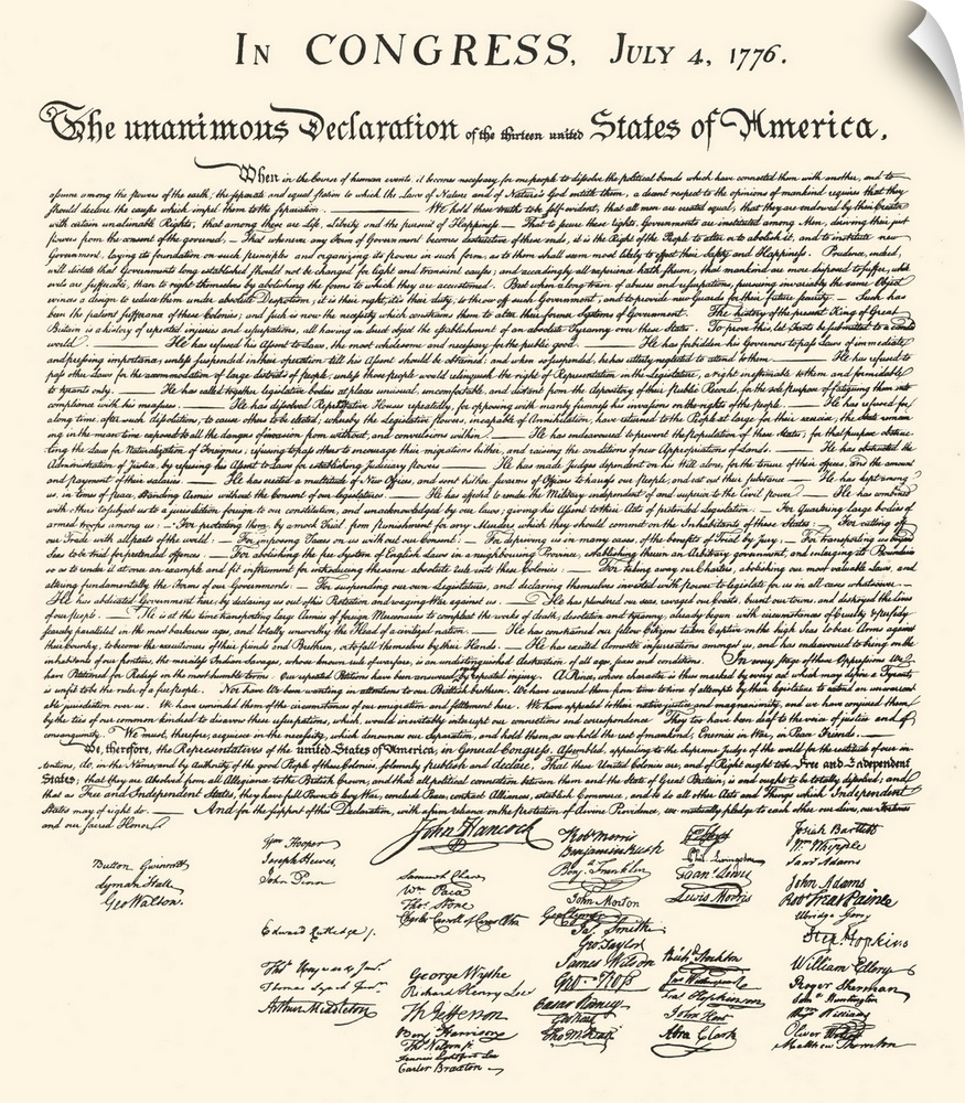 Declaration of Independence _Khaki