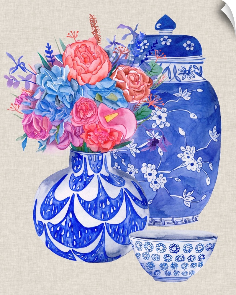 Delft Blue Vases I