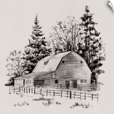 Distant Barn Sketch I