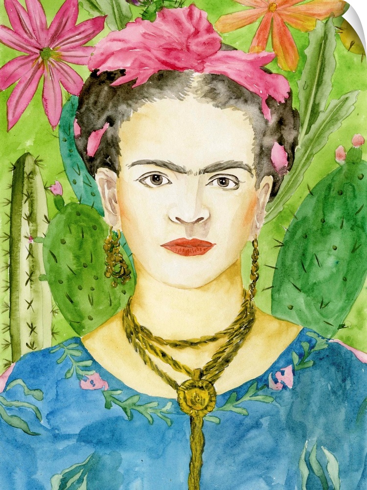 Unmatched by her vivacity and beauty, no other person can match the intense energy that Frida Kahlo brings in this waterco...