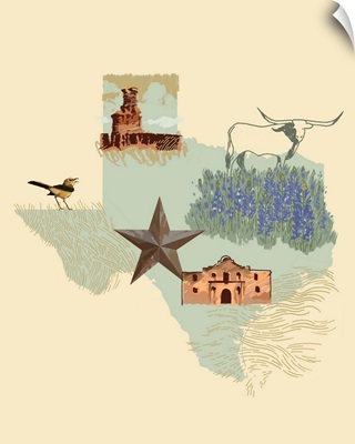 Illustrated State - Texas