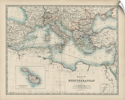 Johnston's Map of the Mediterranean