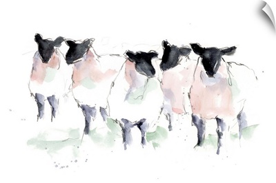 Minimalist Watercolor Sheep I